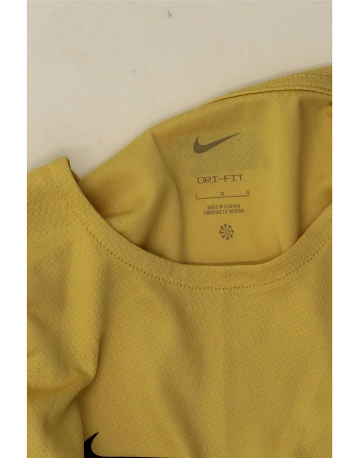 Męski T-shirt Nike Dri Fit, duży, żółty