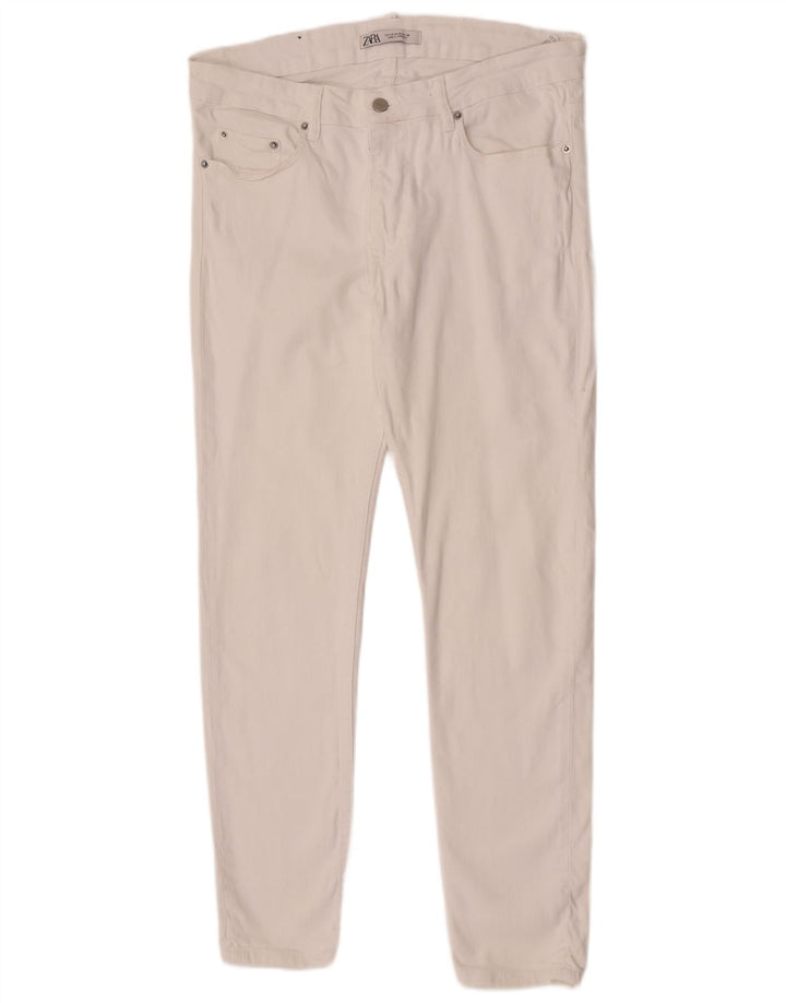 Męskie jeansy slim fit Zara EU 46 XL W36 L30 białe