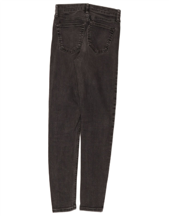 Topshop Damskie jeansy Jamie Skinny W25 L28 Szary poliester
