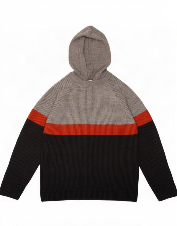 Zara Girls Hooded Jumper 11-12 Years Multicoloured Colourblock