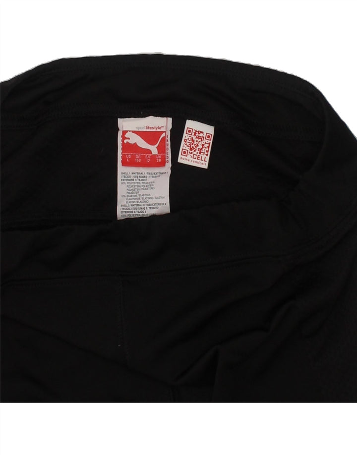 PUMA Girls Bermuda Sport Shorts 11-12 Years  Black Polyester Vintage Puma and Second-Hand Puma from Messina Hembry 