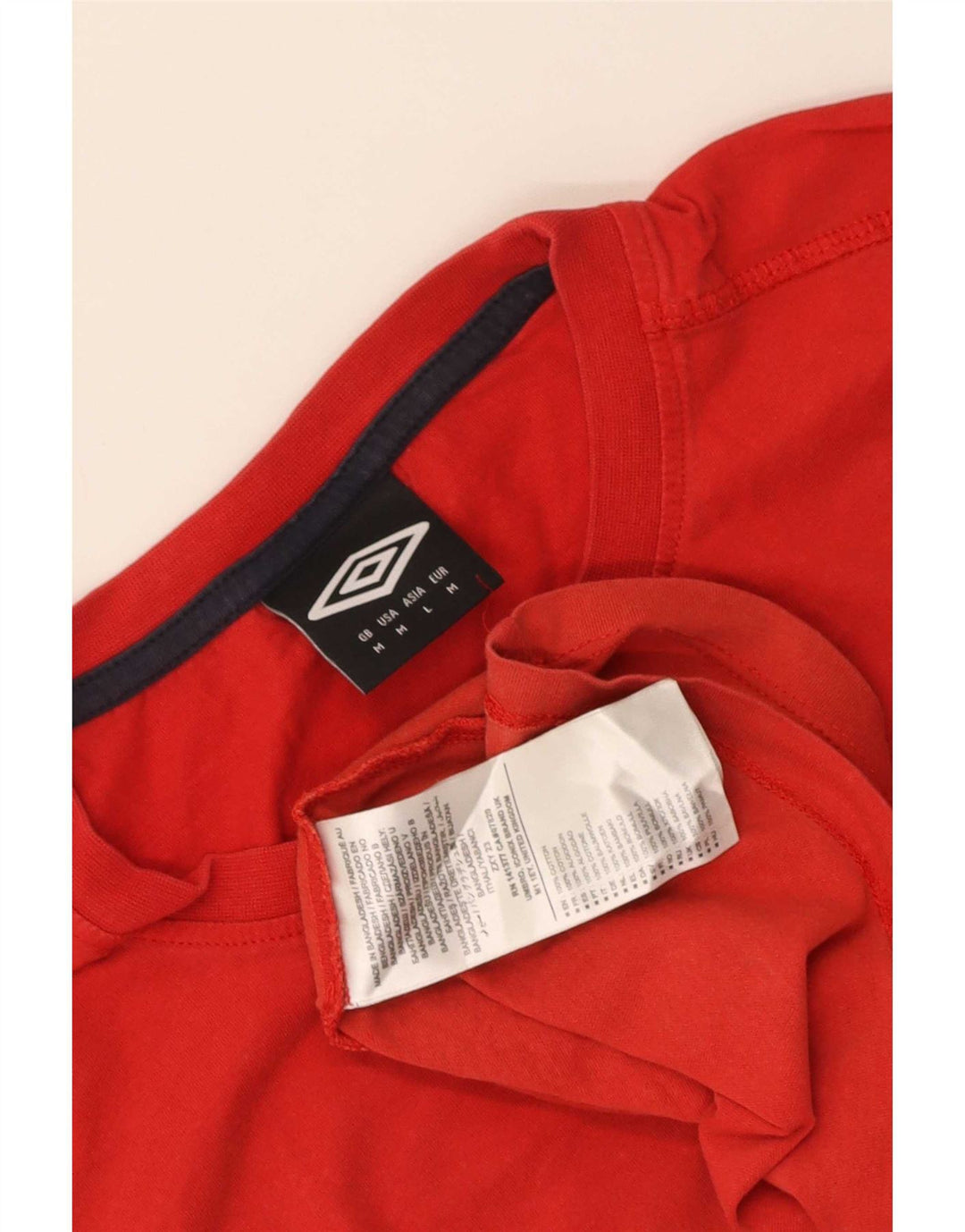 Męska koszulka z grafiką Umbro, bawełniana, średnia czerwona