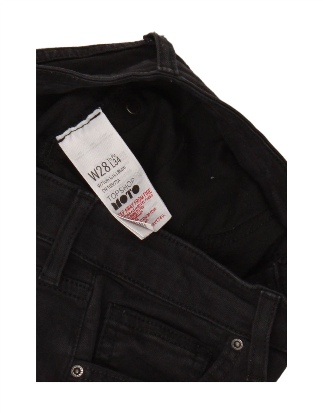Damskie jeansy Skinny Topshop W28 L29 Czarny poliester
