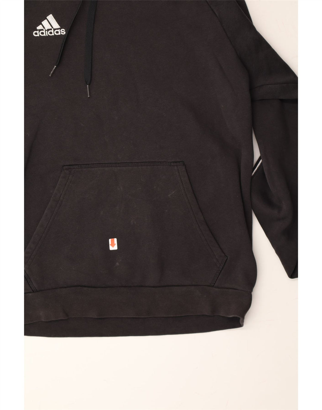 ADIDAS Mens Hoodie Jumper Medium Black Cotton Vintage Adidas and Second-Hand Adidas from Messina Hembry 