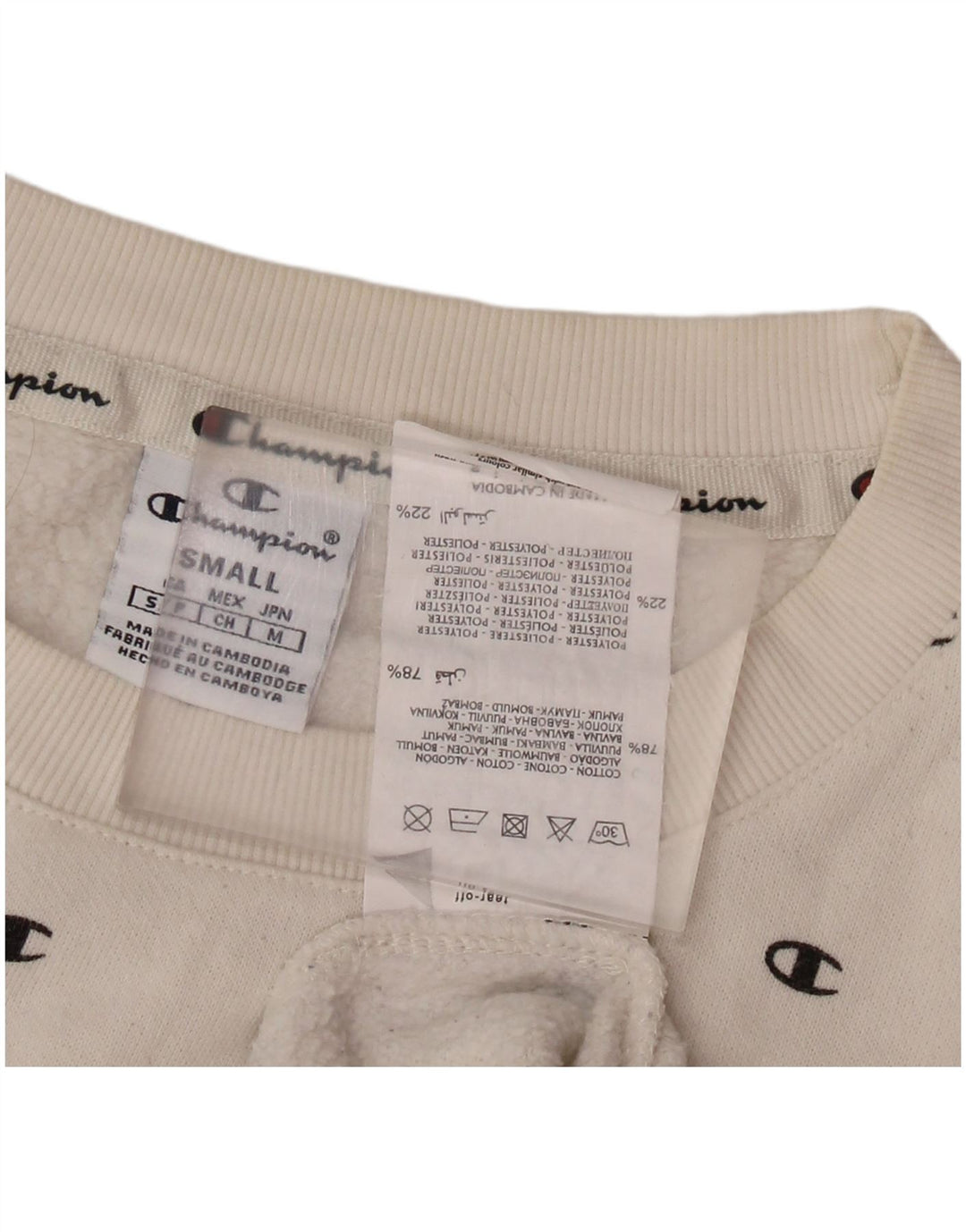 Damska bluza typu oversize CHAMPION z grafiką UK 10, mała, biała