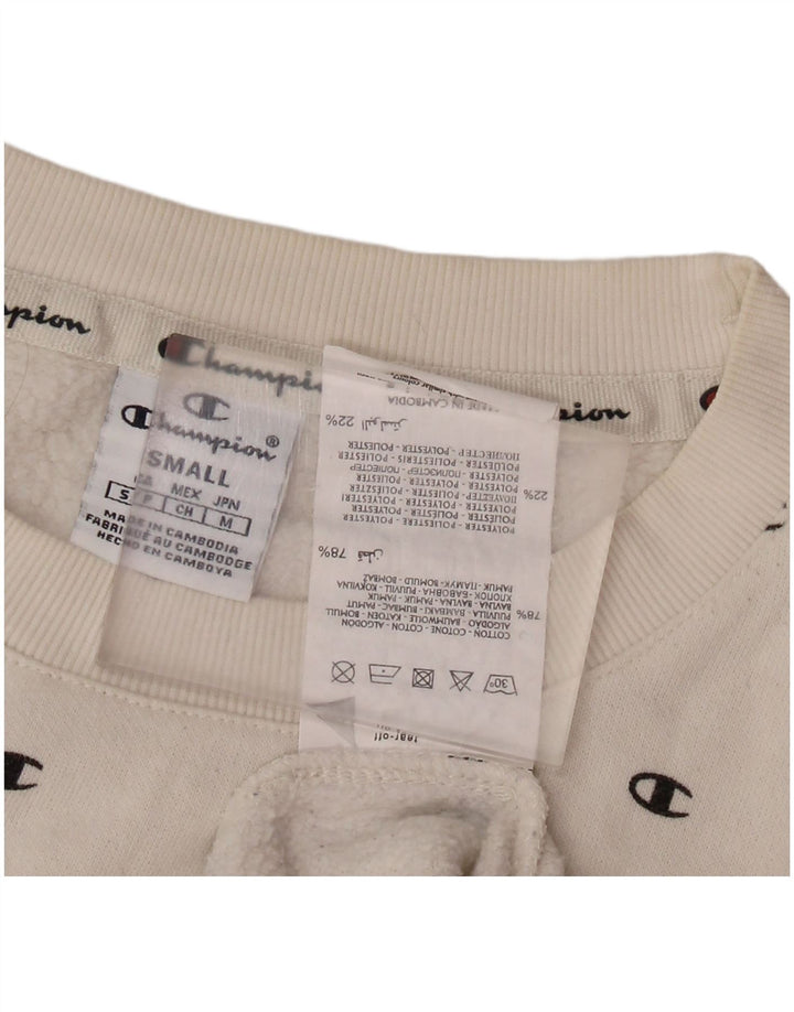 Damska bluza typu oversize CHAMPION z grafiką UK 10, mała, biała