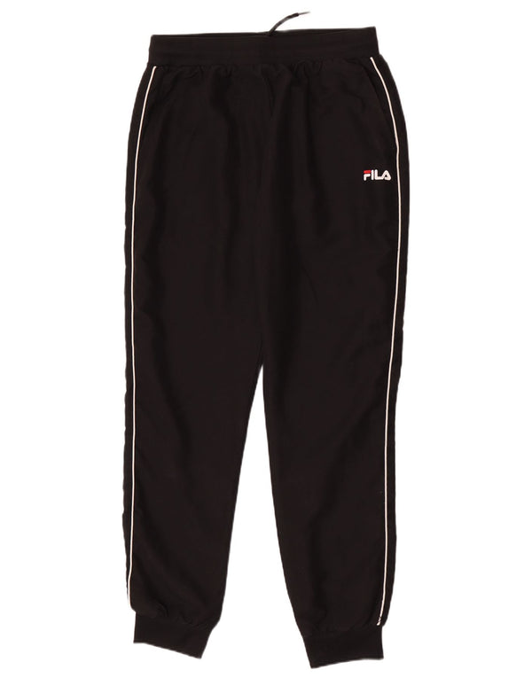 Fila Mens Tracksuit Trousers Joggers Medium Black Polyester
