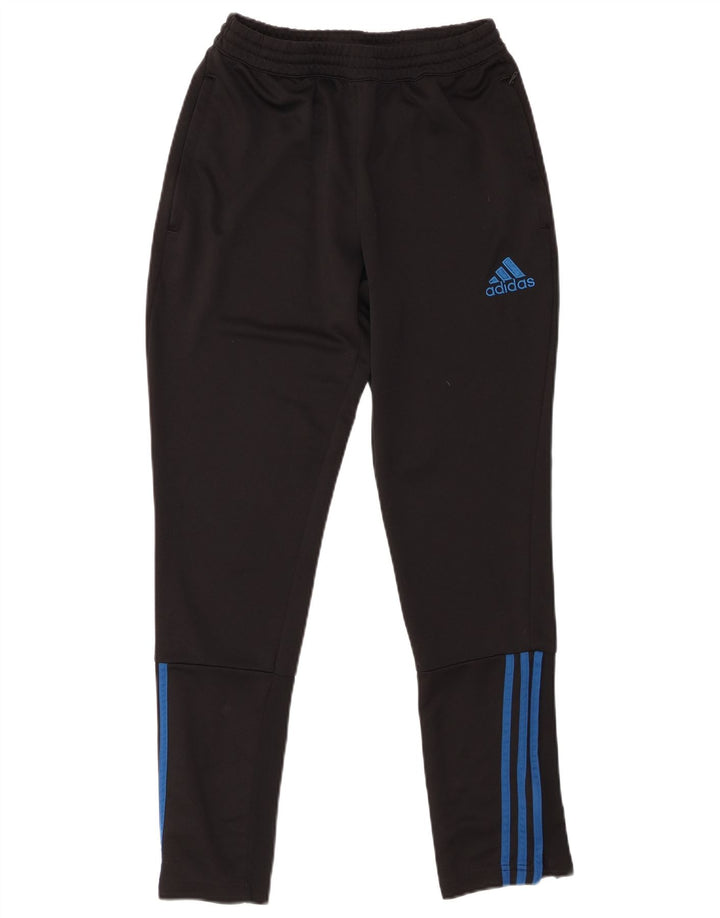 Męskie spodnie dresowe ADIDAS, małe, czarne, poliestrowe