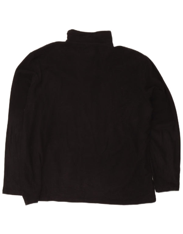 Męski sweter polarowy Mountain Warehouse z zamkiem błyskawicznym, 2XL, czarny poliester