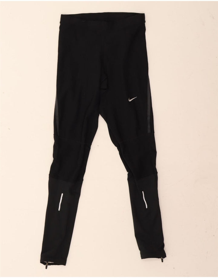 Damskie legginsy Nike Dri Fit UK 12, średni czarny poliester
