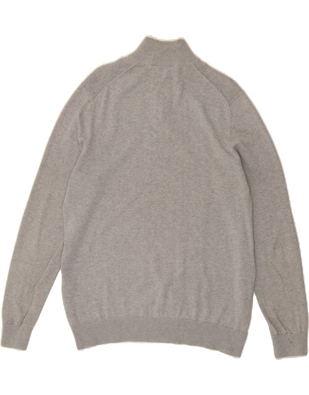 BEN SHERMAN Mens Zip Neck Jumper Sweater Medium Grey Cotton Vintage Ben Sherman and Second-Hand Ben Sherman from Messina Hembry 