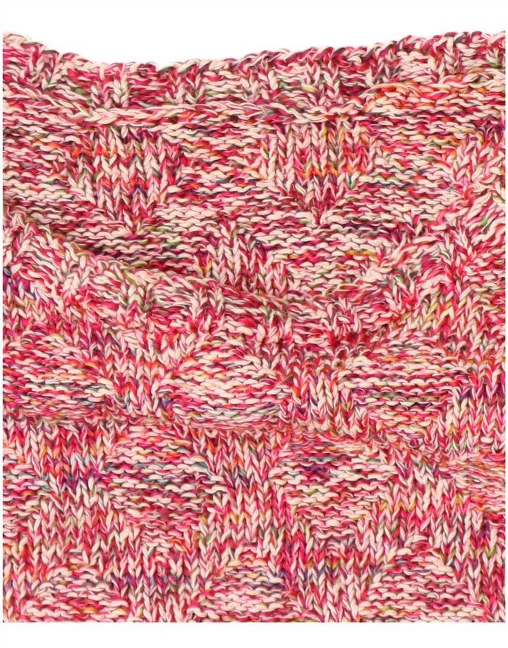 Sweter damski VINTAGE z dekoltem w łódkę UK 18 XL, różowy, nakrapiany