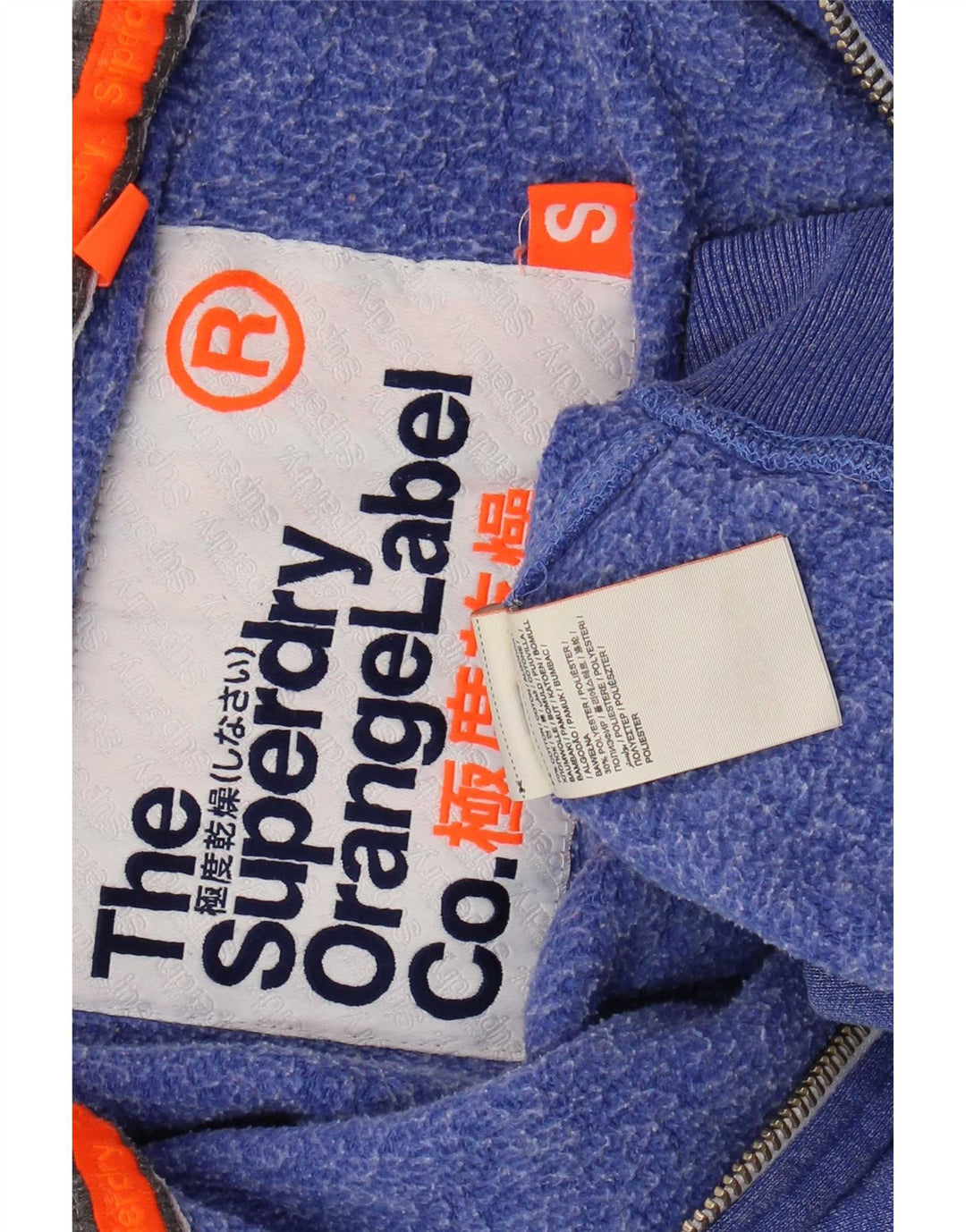 Męska kurtka dresowa Superdry, mała, niebieska, bawełniana