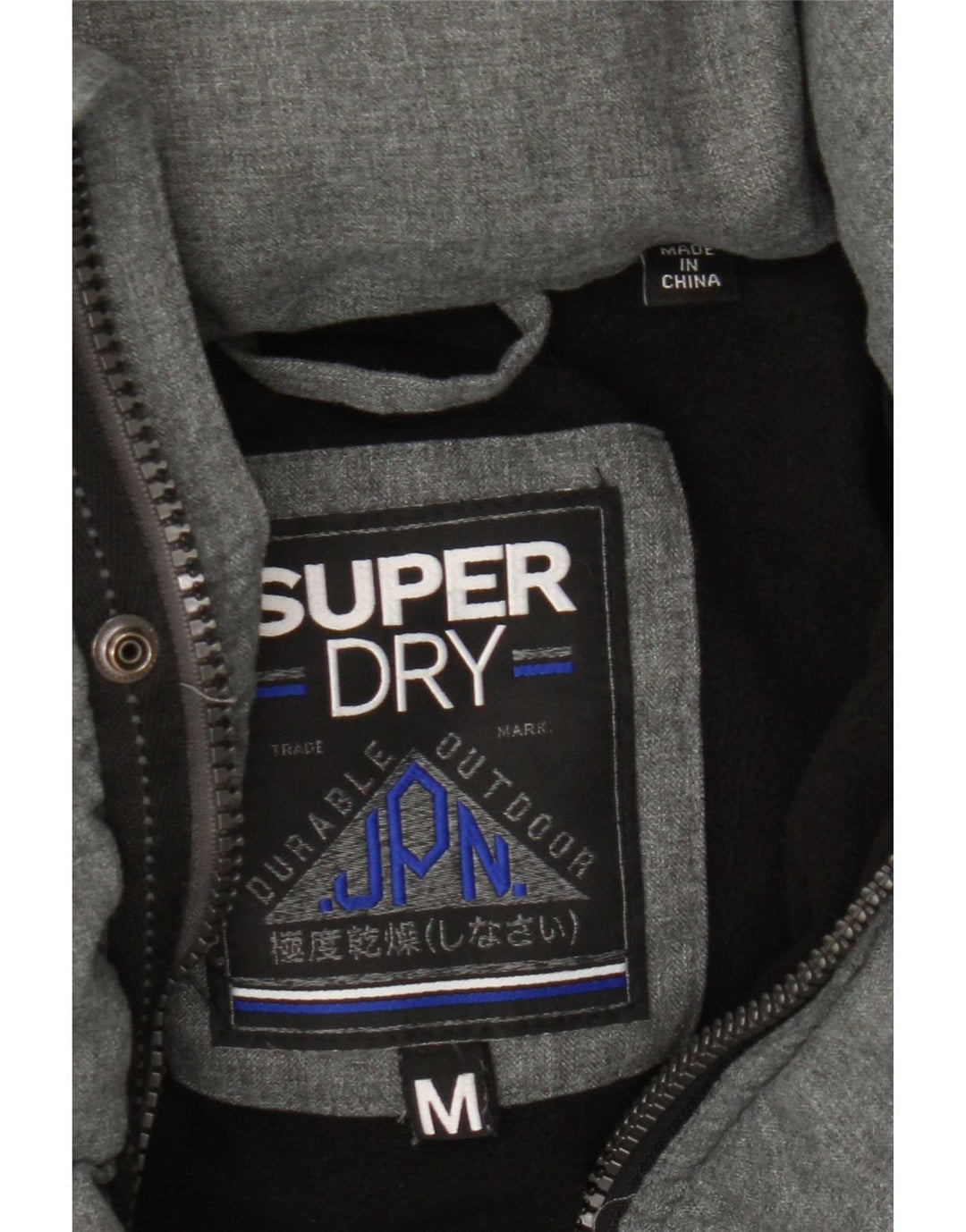 Męska ocieplana kurtka z kapturem Superdry UIK 38, średnioszary poliester