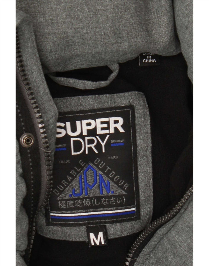 Męska ocieplana kurtka z kapturem Superdry UIK 38, średnioszary poliester