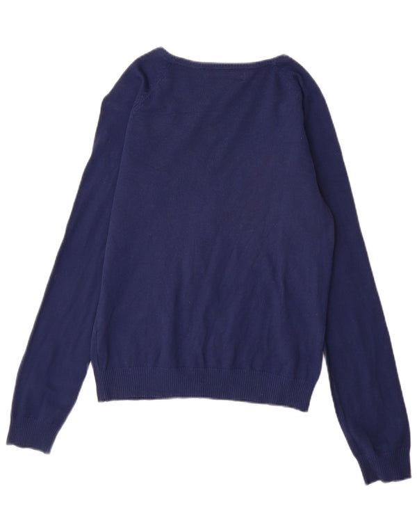 Sweter damski Zara Cardigan UK 14, duży, granatowy, bawełniany