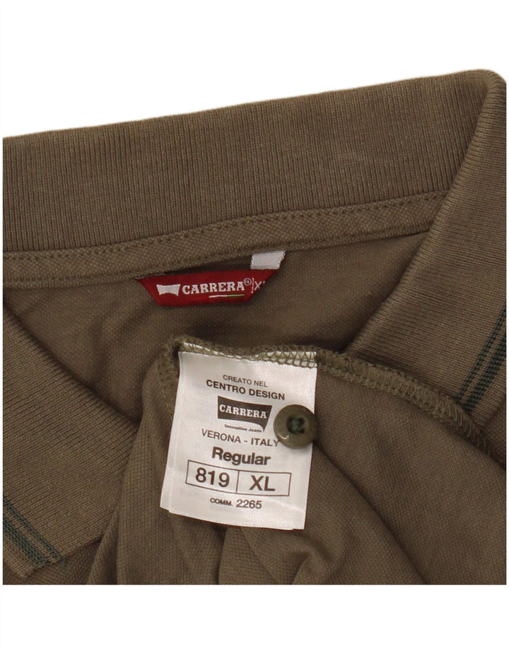 Męska koszulka polo Carrera XL, bawełniana khaki
