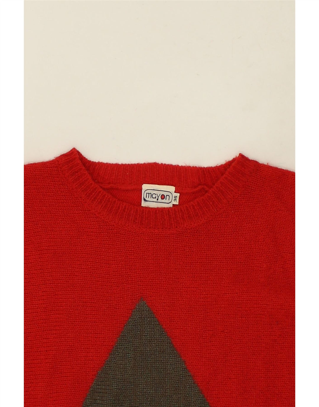 VINTAGE Womens Oversized Crew Neck Jumper Sweater EU 36 Small Red Vintage Vintage and Second-Hand Vintage from Messina Hembry 