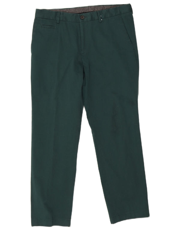Męskie proste spodnie chino Hugo Boss UK 46 Small W32 L26 Zielona bawełna