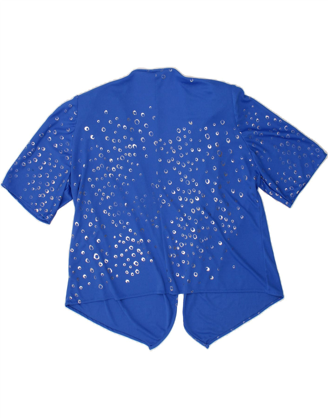 VINTAGE Womens Cardigan Top UK 14 Medium Blue Spotted Vintage Vintage and Second-Hand Vintage from Messina Hembry 