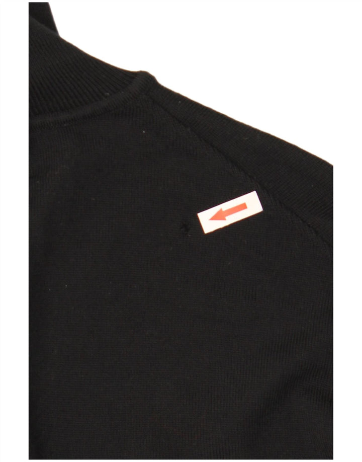 Męski sweter z golfem Hugo Boss 2XL, czarna wełna