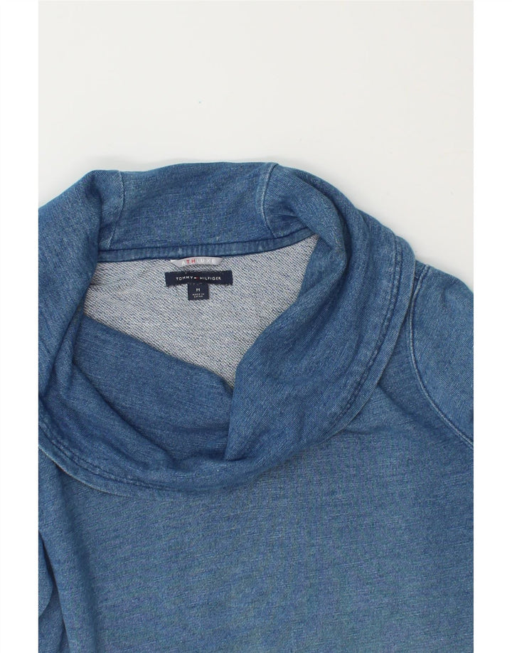 TOMMY HILFIGER Womens Sweatshirt Jumper UK 14 Medium Blue Cotton Vintage Tommy Hilfiger and Second-Hand Tommy Hilfiger from Messina Hembry 