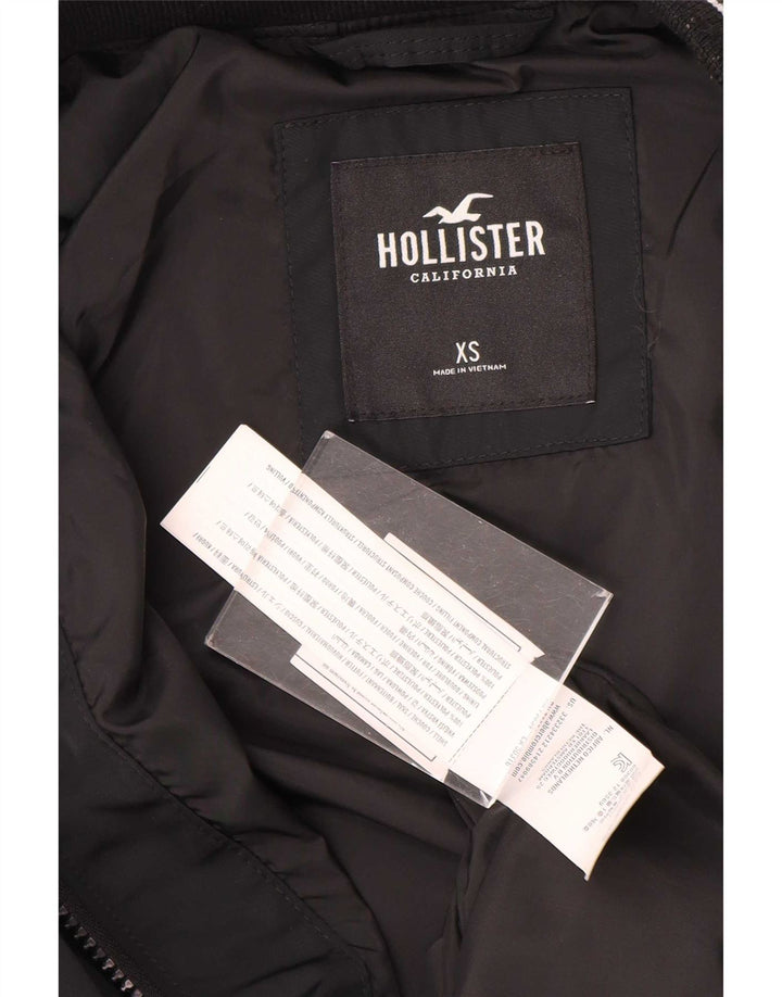 Męska kurtka bomberka Hollister UK 34 XS, poliester w czarne paski