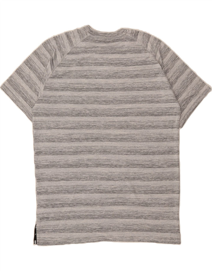 PUMA Mens T-Shirt Top Large Grey Striped Polyester Vintage Puma and Second-Hand Puma from Messina Hembry 