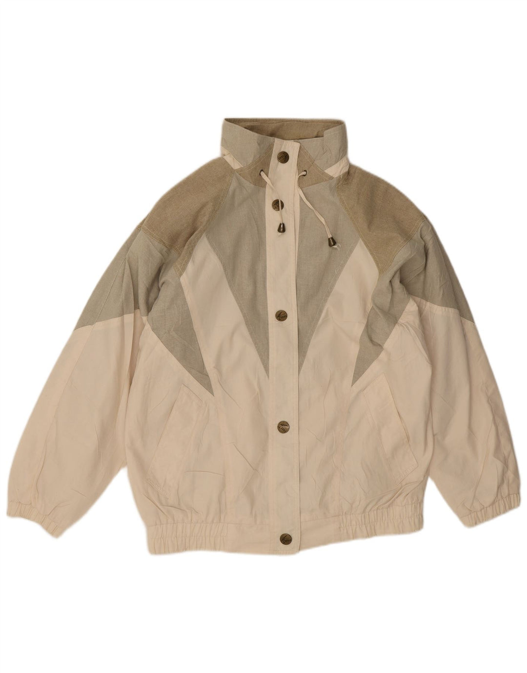 Damska kurtka wiatrówka oversize Izzi UK 10 Small Beige Colorblock
