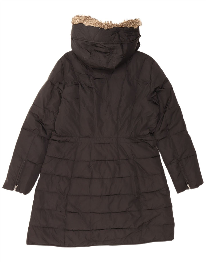 CONBIPEL Womens Hooded Padded Coat UK 16 Large Black Polyester