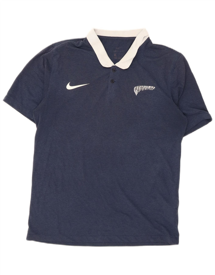 Męska koszulka polo do rugby Nike Dri Fit, średni granatowy poliester