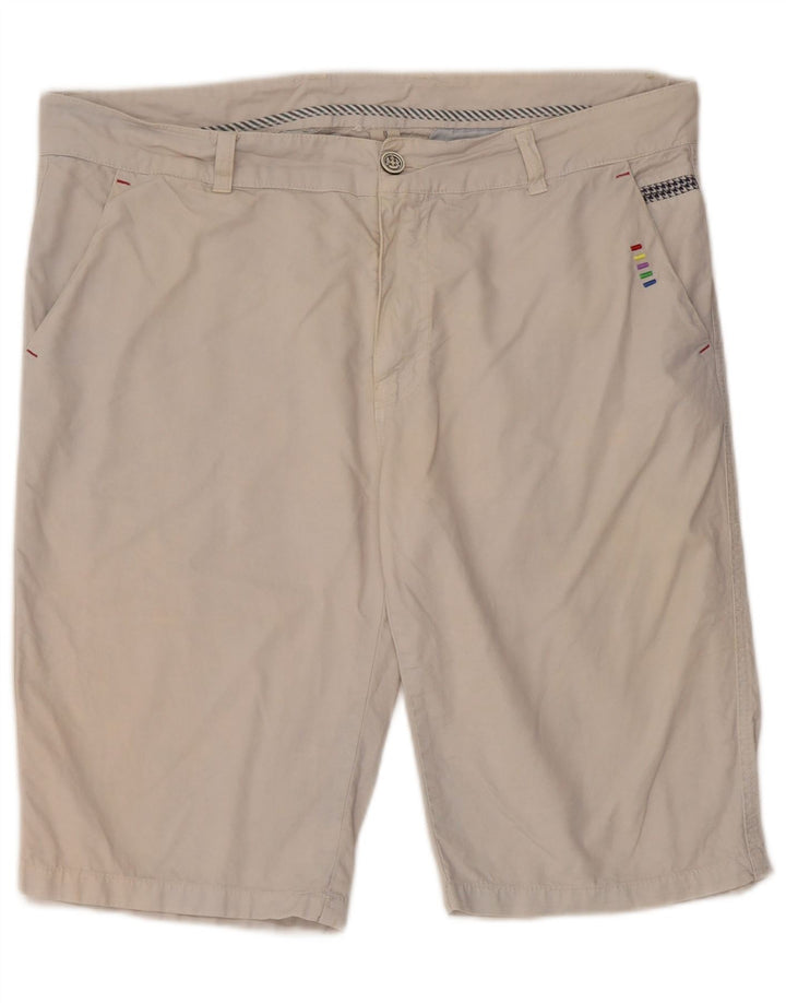 Męskie spodenki chino w stylu vintage W36, duże, szare, bawełniane