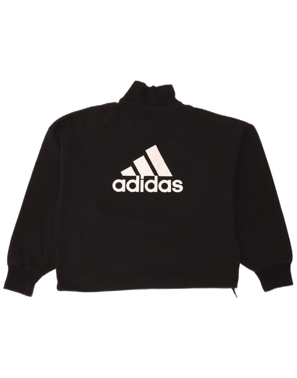 Damska bluza Adidas Oversized Crop Zip Neck Sweter UK 8/10 Small Black