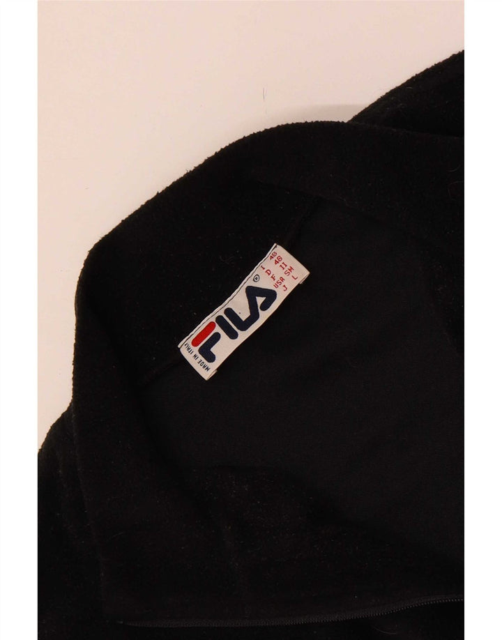 Męski sweter polarowy Fila z zamkiem błyskawicznym, mały, czarny