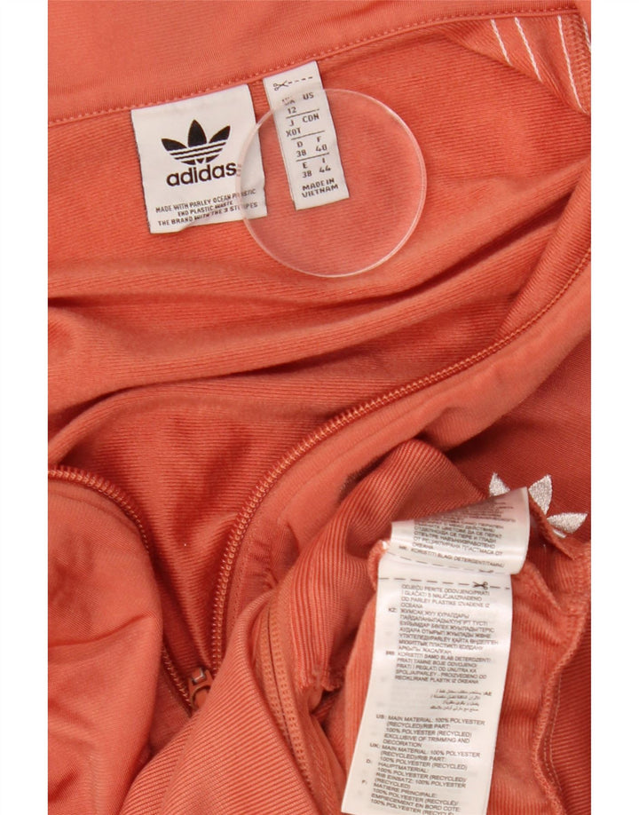 Damska bluza dresowa Adidas Crop Top Jacket UK 12 Średni pomarańczowy poliester