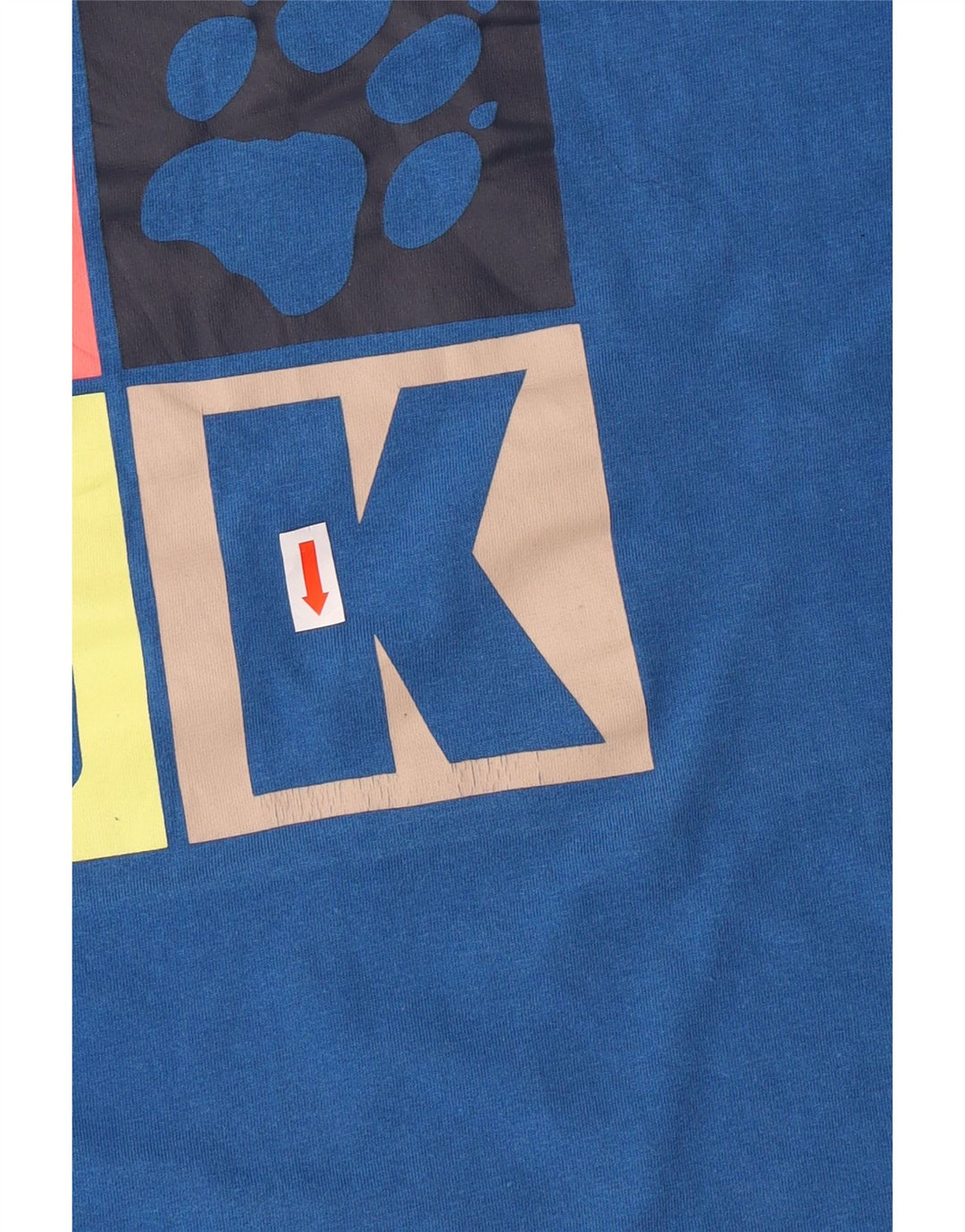 Damska koszulka graficzna Jack Wolfskin Top UK 22/24 2XL Niebieska bawełna