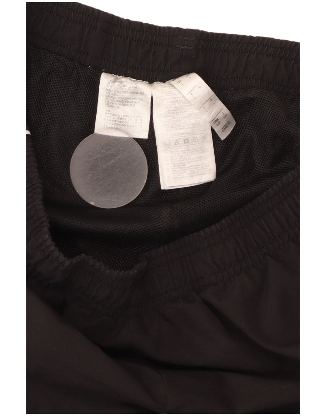 Męskie spodnie dresowe ADIDAS, duże, czarne, poliestrowe