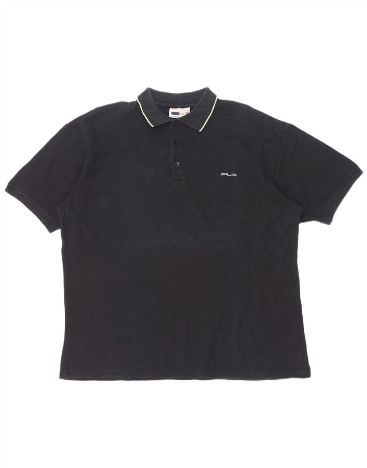 Męska koszulka polo Fila XL, czarna, bawełniana