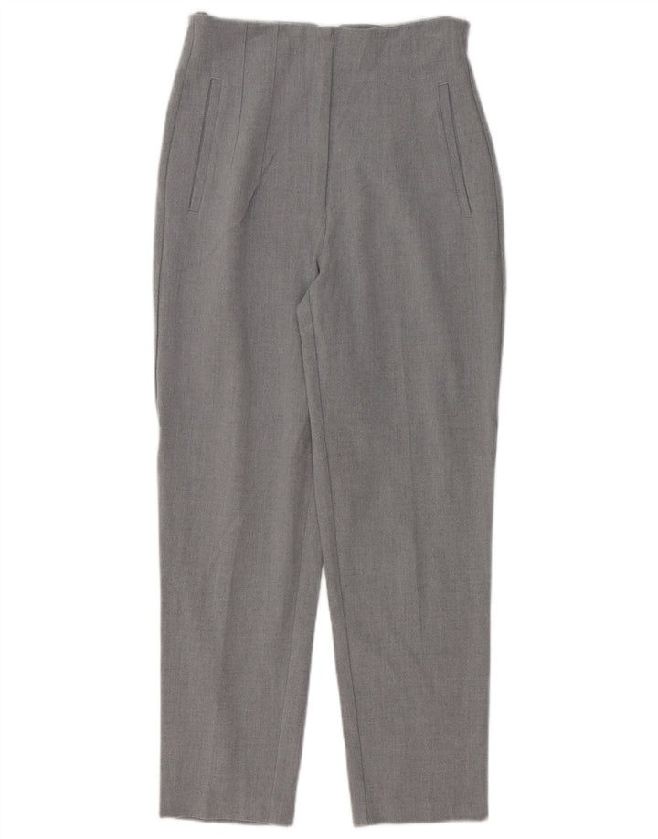 Damskie zwężane spodnie chino Zara, małe W26 L26, szary poliester