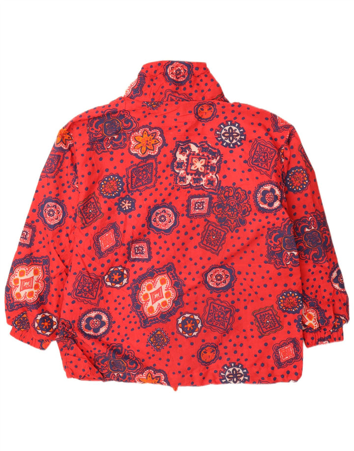Damska kurtka oversize Anorak Etirel UK 14, średni czerwony kwiatowy poliester