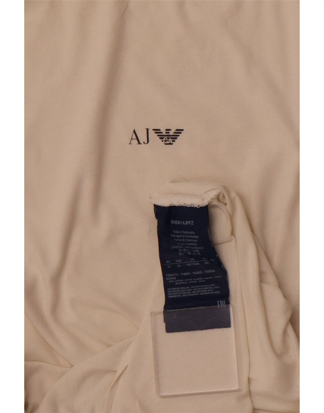 ARMANI JEANS Męski T-shirt Top XL Biała Bawełna