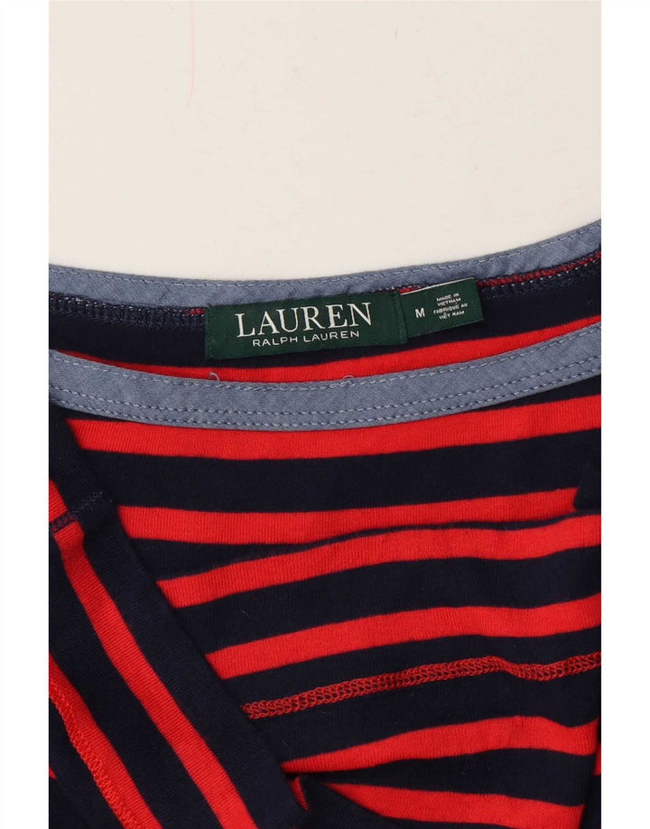 Damska koszulka Ralph Lauren Top UK 14 w średnie czerwone paski
