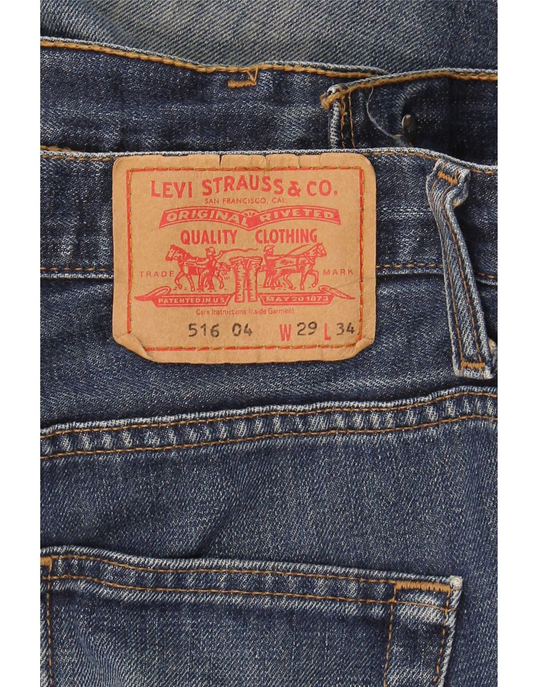 Damskie jeansy Levi's 516 Flared W29 L34 Granatowe