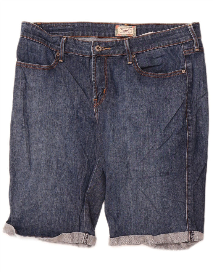 Damskie spodenki jeansowe Levi's 545 Bermudy US 10, duże, W34, niebieska bawełna