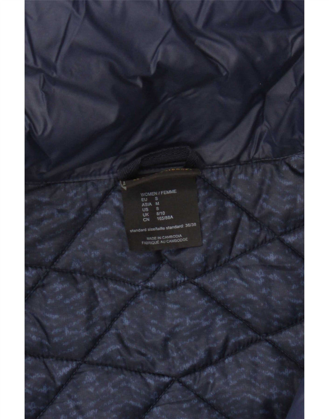 Damska kurtka puchowa Jack Wolfskin UK 8/10, mała, granatowa, nylonowa
