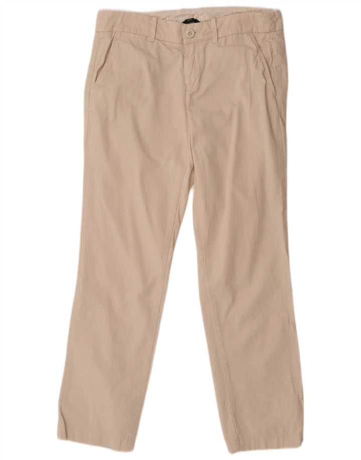 Damskie proste spodnie chino J. Crew US 6 Medium W30 L30 Beżowa bawełna