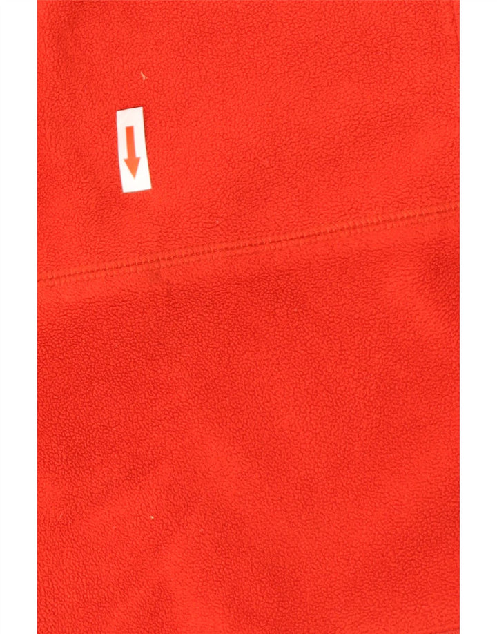 Damski sweter polarowy Asics z zamkiem błyskawicznym, średni czerwony poliester