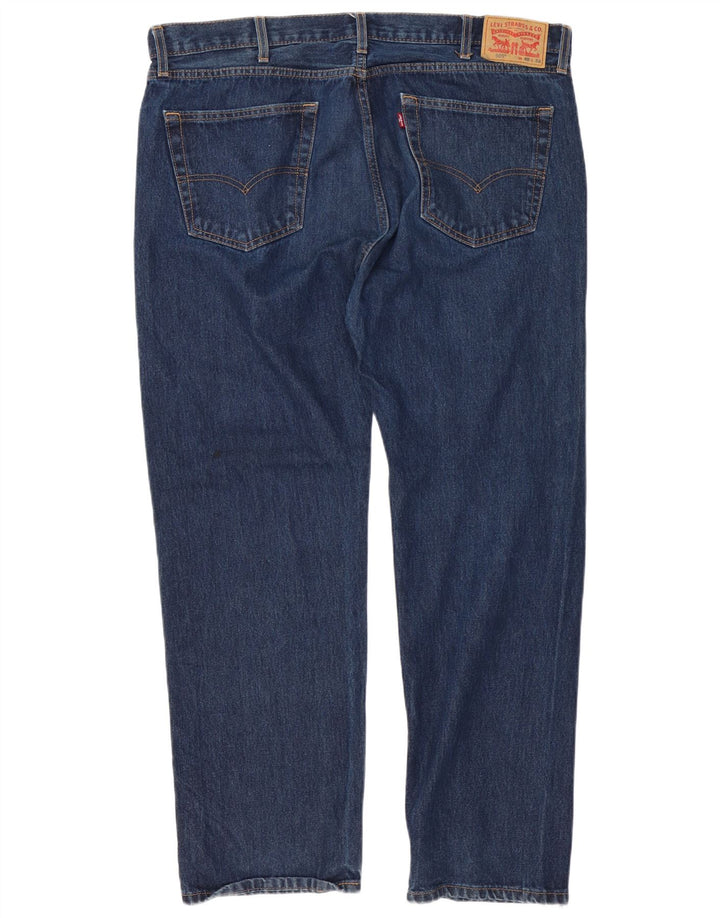 Męskie dżinsy Levi's 505 Straight W40 L30 Granatowa bawełna