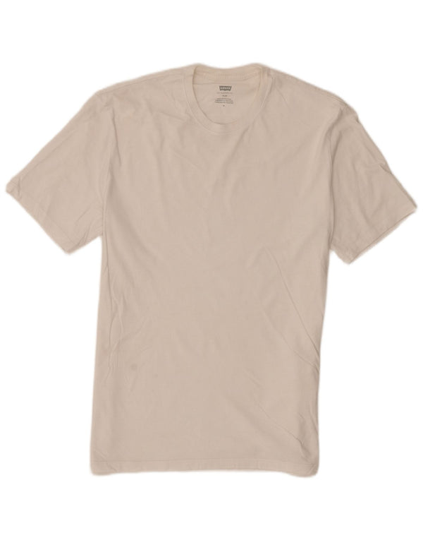 Levi's Mens Slim T-Shirt Top Medium White Cotton