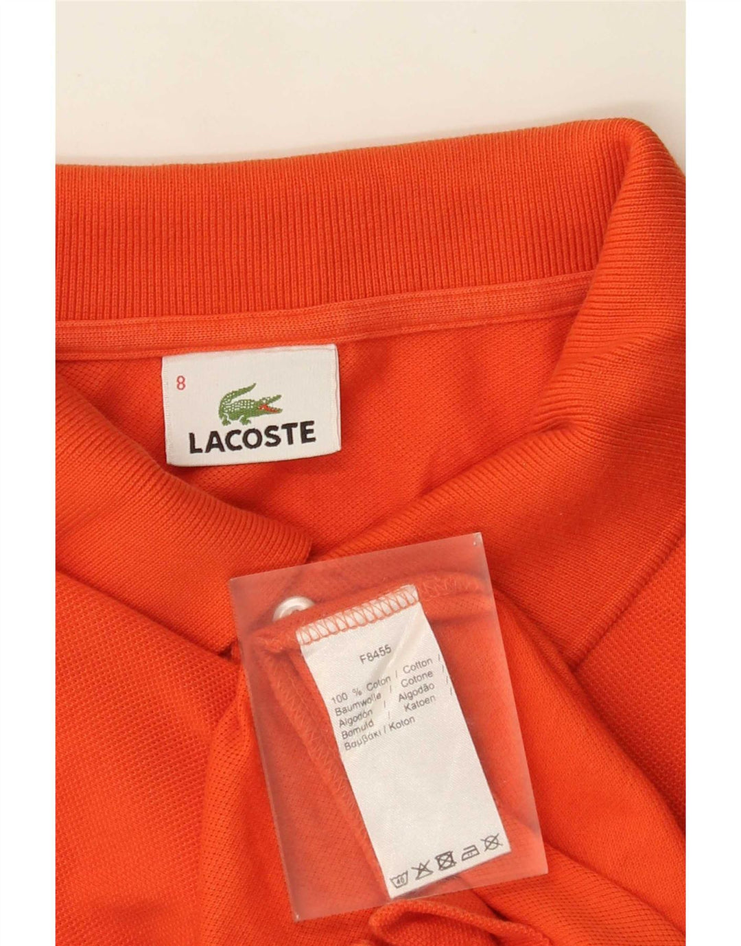 Męska koszulka polo Lacoste, rozmiar 8, 3XL, pomarańczowa, bawełniana